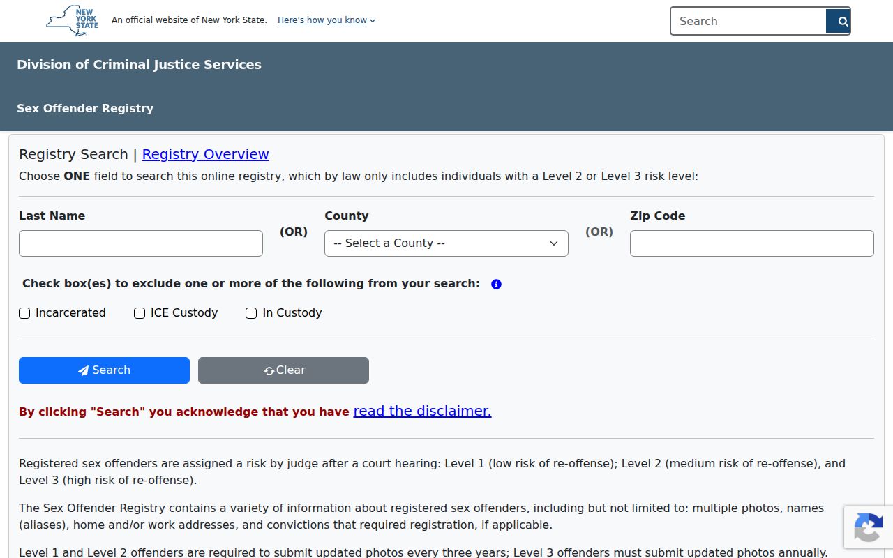 Utica residents directory source for New York sex offender registry search