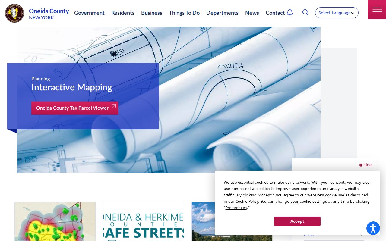 Utica neighbors image of Oneida County interactive mapping entry page