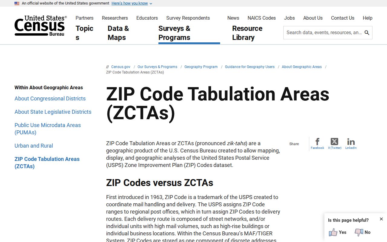 Utica ZIP code directory image of Census ZIP Code Tabulation Area guidance